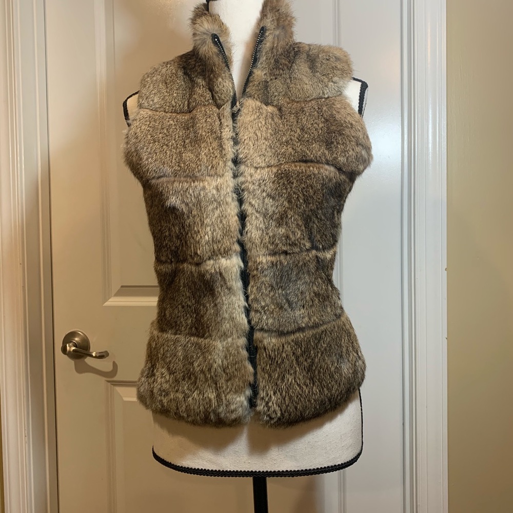 Arden B Real Fur Women’s Sweater Vest in Size XS